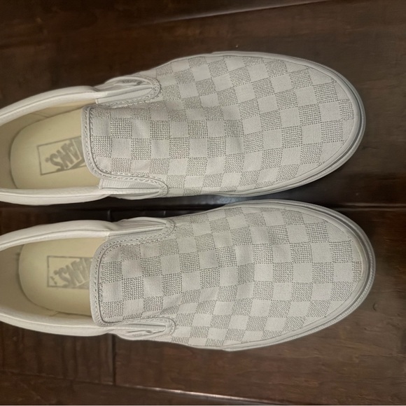Vans Women's White Checkered Slip-On Sneakers - Picture 5 of 7